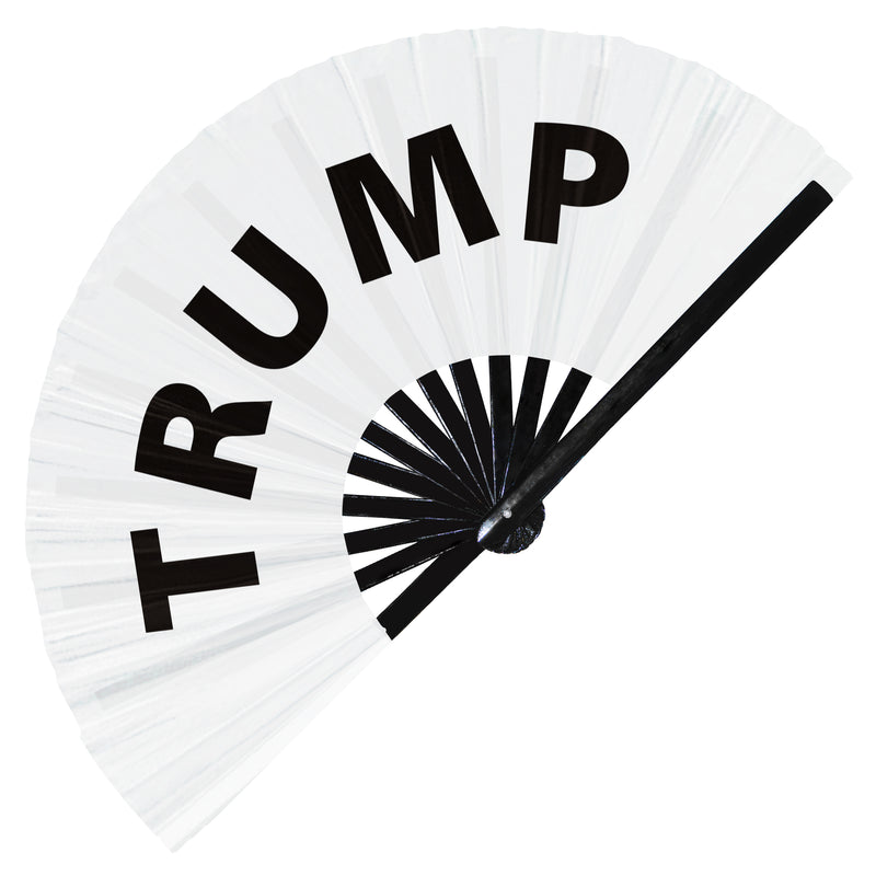 Trump Foldable Large Handheld Fan President Donald Trump Durable Satin Bamboo Hand Fan