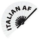 Italian AF Hand Fan UV Glow Italian as Fuck Rave Party Festival Concert Event Nationality Fan