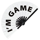 I'm Game Bamboo Hand Fan
