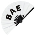 Bae Babe Hand Fan Party Accessories Folding Fan Bamboo Rave Event Festivals Handheld Fan for Women and Men