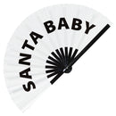 Santa Baby Bamboo Hand Fan