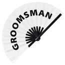 Groomsman Bamboo Hand Fan