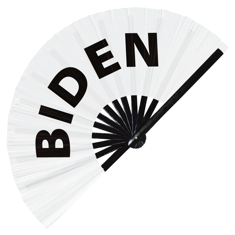 Biden Foldable Large Handheld Fan President Joe Biden Durable Satin Bamboo Hand Fan