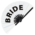 Bride Wedding Foldable Hand held UV Glow Fan Event Satin Bamboo Hand Fans for Wedding Bachelorette Party Ideas Bride Groom Gifts Accessory