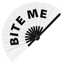 Bite Me Bamboo hand fan