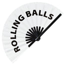 Rolling Balls Bamboo Hand Fan
