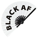 Black AF Bamboo hand fan