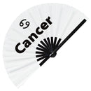 Cancer Zodiac Sign Bamboo hand fan