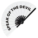 Speak of The Devil Bamboo Hand Fan