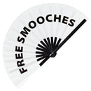 Free Smooches Bamboo Hand Fan