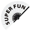 Super Fun hand fan foldable bamboo circuit hand fan funny gag words expressions statement gifts Festival accessories Rave handheld Circuit event fan Clack fans