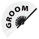 Groom Bamboo Hand Fan
