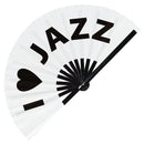 I Love Jazz Bamboo Hand Fan