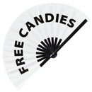 Free Candies Bamboo Hand Fan