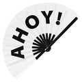 Hand Fan Ahoy!  Foldable Bamboo Circuit Events Birthday Weddings Rave Hand Fans Outfit Party Gear Gifts Music Festival Accessories for Men and Women