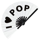 I Love Pop Bamboo Hand Fan