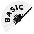 Basic Hand Fan Party Accessories Folding Fan Bamboo Rave Event Festivals Handheld Fan for Women and Men