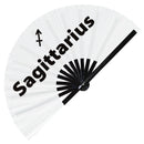 Sagittarius Zodiac Sign Bamboo Hand Fan