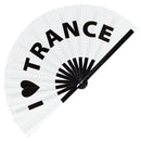 I Love Trance Bamboo Hand Fan