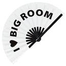 I Love Big Room Bamboo Hand Fan