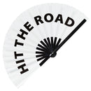 Hit The Road Bamboo Hand Fan