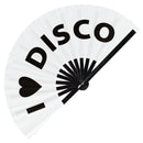 I Love Disco Bamboo Hand Fan