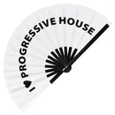 I Love Progressive House Bamboo Hand Fan