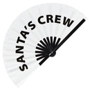 Santa's Crew Bamboo Hand Fan