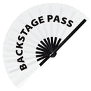 Backstage Pass Bamboo hand fan