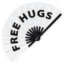 Free Hugs Bamboo Hand Fan