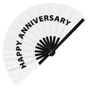 Happy Anniversary Bamboo Hand Fan
