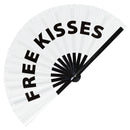 Free Kisses Bamboo Hand Fan