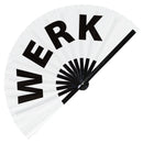 Werk clacking hand fan