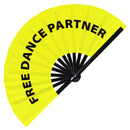 Free Dance Partner Bamboo Hand Fan