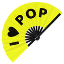 I Love Pop Bamboo Hand Fan