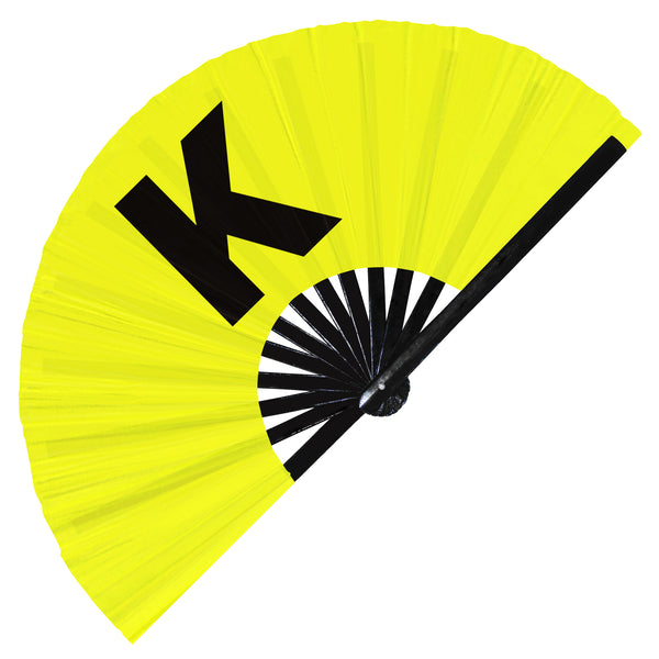 K OK Kay okay Slang Words hand fan foldable bamboo circuit rave hand fans Gen Z Modern Slangs outfit party supply gear gifts music festival event rave accessories essential for men and women wear