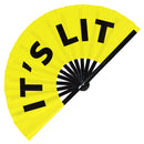 It's Lit Hand Bamboo Hand Fan