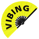 Vibing Foldable Bamboo Hand Fan