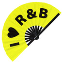 I Love R&B Bamboo Hand Fan