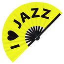 I Love Jazz Bamboo Hand Fan