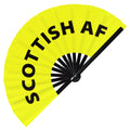 Scottish AF Hand Fan UV Glow Scottish as Fuck Rave Party Festival Concert Event Nationality Fan
