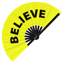 Believe Bamboo hand fan