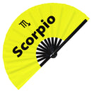 Scorpio Zodiac Sign Bamboo Hand Fan