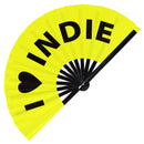 I Love Indie Bamboo Hand Fan