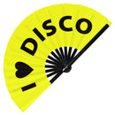 I Love Disco Bamboo Hand Fan
