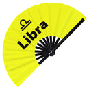 Libra Zodiac Sign Bamboo Hand Fan