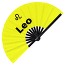 Leo Zodiac Sign Bamboo Hand Fan