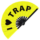 I Love Trap Bamboo Hand Fan
