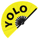 YOLO Bamboo Hand Fan