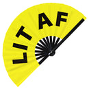 Lit AF Bamboo Hand Fan